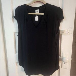 CAbi Black V-Neck Blouse